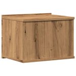 vidaXL Table de chevet murale chêne artisanal 40x32x30 cm