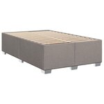 vidaXL Sommier à lattes de lit avec matelas Taupe 90x190 cm Tissu
