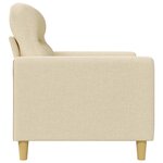 vidaXL Canapé à 2 places Crème 120 cm Tissu