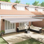 vidaXL Auvent Rétractable Automatique Gris Clair 600x350 cm