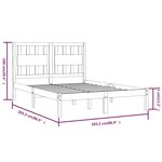 vidaXL Cadre de lit Marron miel Bois de pin massif 200x200 cm