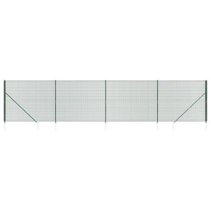 vidaXL Clôture en treillis métallique et piquet d'ancrage vert 2 2x10m