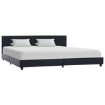 vidaXL Cadre de lit Noir Similicuir 180x200 cm
