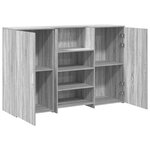 vidaXL Bureau de réception sonoma gris 155x50x103 5 cm bois ingénierie