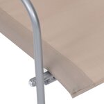 Salon de jardin meuble d'extérieur ensemble de mobilier 4 pièces tissu et acier taupe 02_0016282