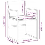 vidaXL Ensemble de salle à manger pour jardin 5 Pièces Noir