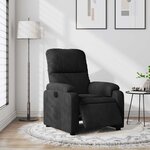 vidaXL Fauteuil inclinable électrique noir tissu microfibre