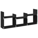 vidaXL Armoire murale 100x18x40 cm noir bois d'ingénierie