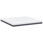 vidaXL Matelas Blanc et Gris 200 x 200 cm Mousse à Mémoire