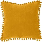 Coussin a Pompons - 40 x 40 cm - Ocre