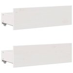 vidaXL Cadre de lit sans matelas avec tiroirs 140x190 cm bois de pin
