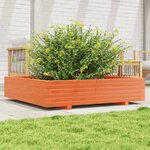 vidaXL Jardinière cire marron 110x110x26 5 cm bois de pin massif