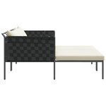 Transat vidaXL avec coussins pour 2 personnes Anthracite 115x153x69 5 cm Acier