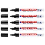 Marqueur Craie Liquide 4095 Noir Pointe Moyenne 2-3 mm x 5 EDDING