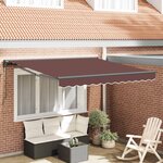 vidaXL Cadre d'auvent Marron 300 x 250 cm Polyester avec revêtement PU