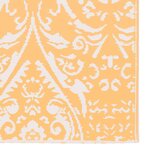 vidaXL Tapis d'extérieur Orange et blanc 120x180 cm PP