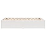 vidaXL Cadre de lit sans matelas blanc 135x190 cm bois de pin massif