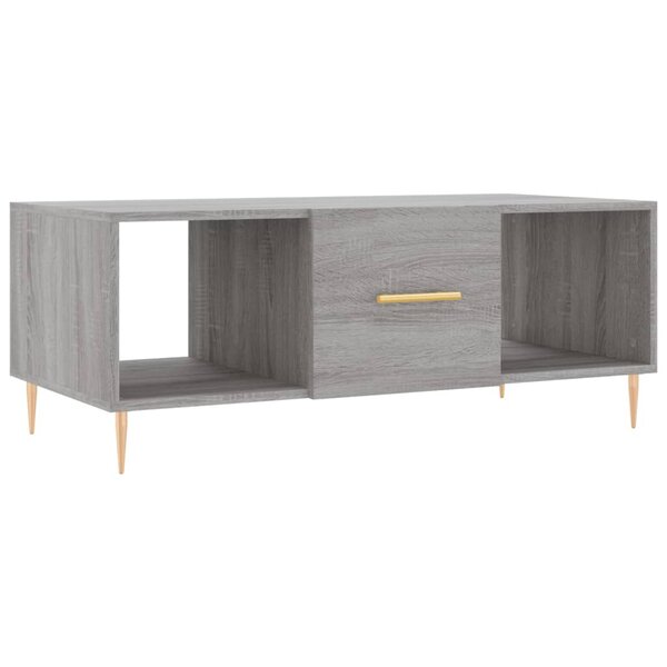 vidaXL Table basse sonoma gris 102x50x40 cm bois d'ingénierie