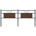 vidaXL Tête de lit chêne marron 160 cm bois d'ingénierie et acier