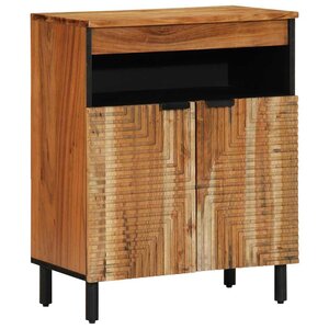 vidaXL Buffet avec étagère Marron 60 x 33 x 75 cm Bois d'acacia massif
