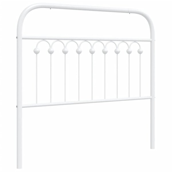 vidaXL Tête de lit de remplacement métal blanc 100 cm