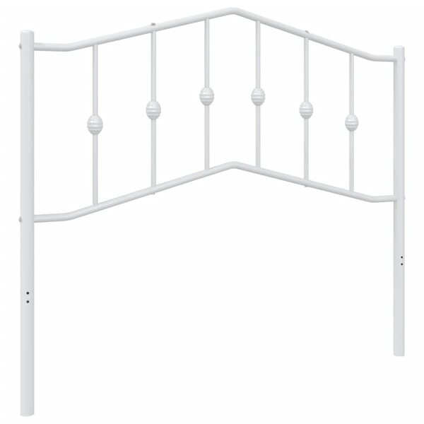 vidaXL Tête de lit métal blanc 100 cm