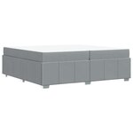 vidaXL Cadre de lit avec matelas Gris clair 200 x 200 cm tissu