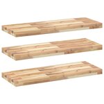 vidaXL Étagères flottantes 3 Pièces 80x30x4 cm acacia massif non traité