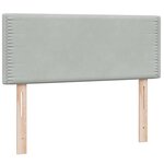 vidaXL Sommier à lattes de lit et matelas gris clair 120x210cm velours