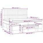 vidaXL Sommier à lattes de lit et matelas Vert foncé 200x200cm Velours