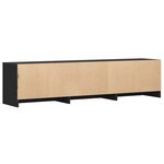 vidaXL Meuble TV avec LED Noir 165 x 34 x 40 cm Bois d’ingénierie