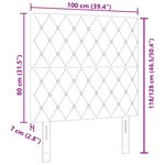 vidaXL Tête de Lit LED Argyle Gris clair 100 cm Velours