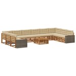 vidaXL Ensembles de canapés 11 pc Bois d'Acacia Massif