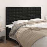 vidaXL Tête de lit Noir 180x5x118/128 cm Similicuir