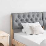 vidaXL Tête de lit capitonnée Gris clair 135 cm Pin massif