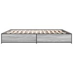 vidaXL Cadre de lit sans matelas sonoma gris 200x200 cm