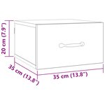 vidaXL Cabinet de chevet Bois Ancien 35 x 35 x 20 cm Bois d'ingénierie