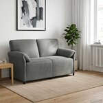 vidaXL Sofa 2 places Gris foncé 158 x 83 x 95 cm Velours