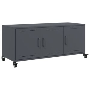 vidaXL Meuble TV anthracite 100 5x39x43 5 cm acier