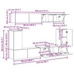 vidaXL Ensemble meuble TV 5 Pièces Chêne Sonoma Bois d'ingénierie