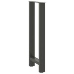 vidaXL Pieds de table de bar Anthracite 2 pièces 50 x (100-101) cm Acier