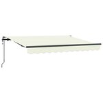 vidaXL Auvent Rétractable Crème 300 x 200 cm tissu