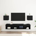 Armoires TV murales vidaXL 2 Pièces Chêne noir 30 5x30x30 cm