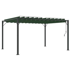 vidaXL Gazebo avec toiture louvée 3 x 4 x 2 14 m Vert