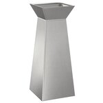 vidaXL Jardinières pilier de jardin   2 pièces avec bol  40x40x100 cm  en acier inoxydable.