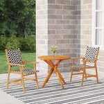 vidaXL Ensemble à manger de jardin 3 Pièces Bois d'acacia solide