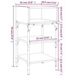 vidaXL Tables de chevet 2 Pièces chêne marron 35x34 5x70 cm