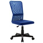 vidaXL Chaise de bureau Bleu 44x52x100 cm Tissu en maille