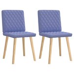 vidaXL Chaises à manger lot de 2 bleu jean tissu