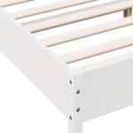 vidaXL Cadre de lit sans matelas blanc 150x200 cm bois de pin massif
